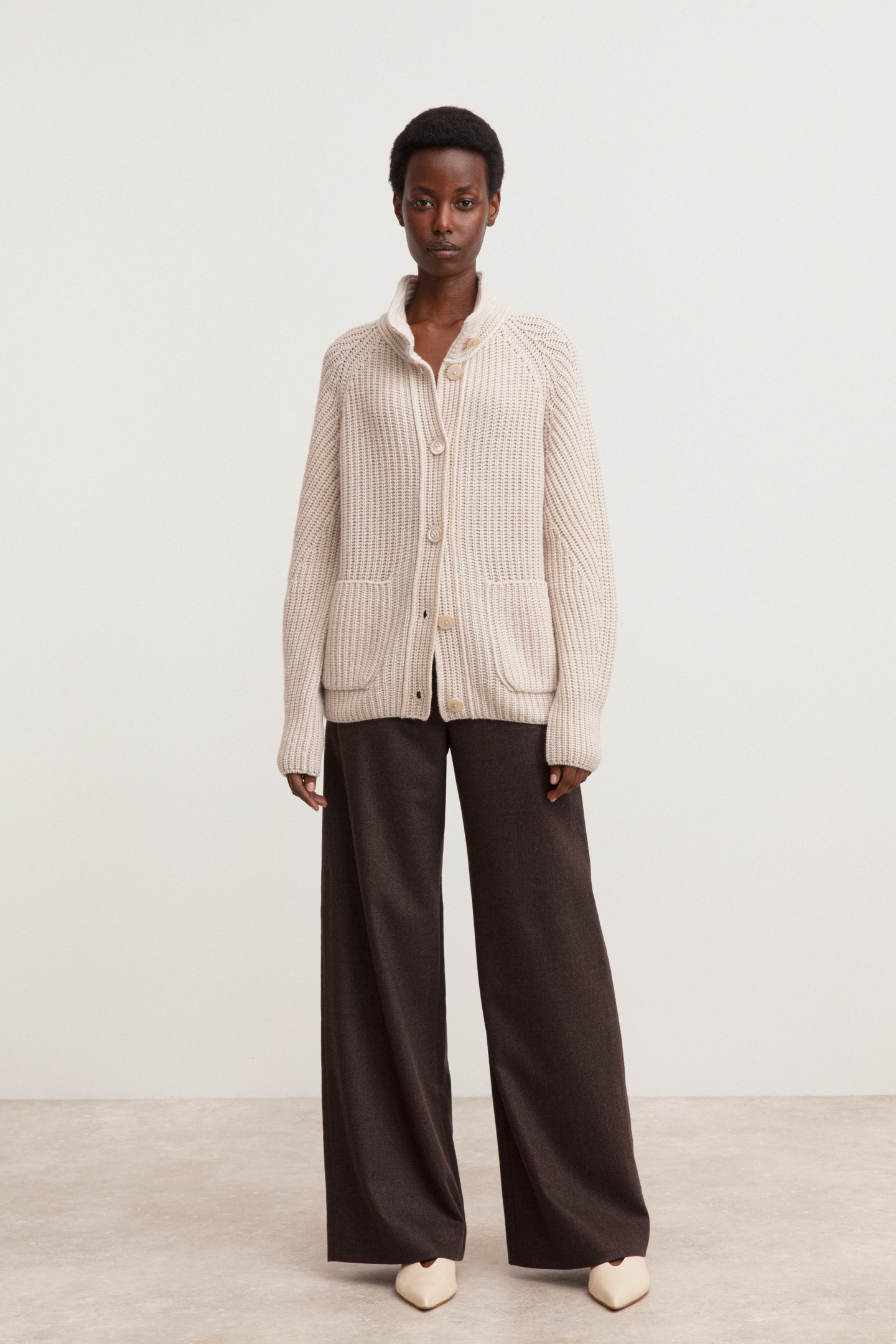 Stonewashed Cashmere Cardigan