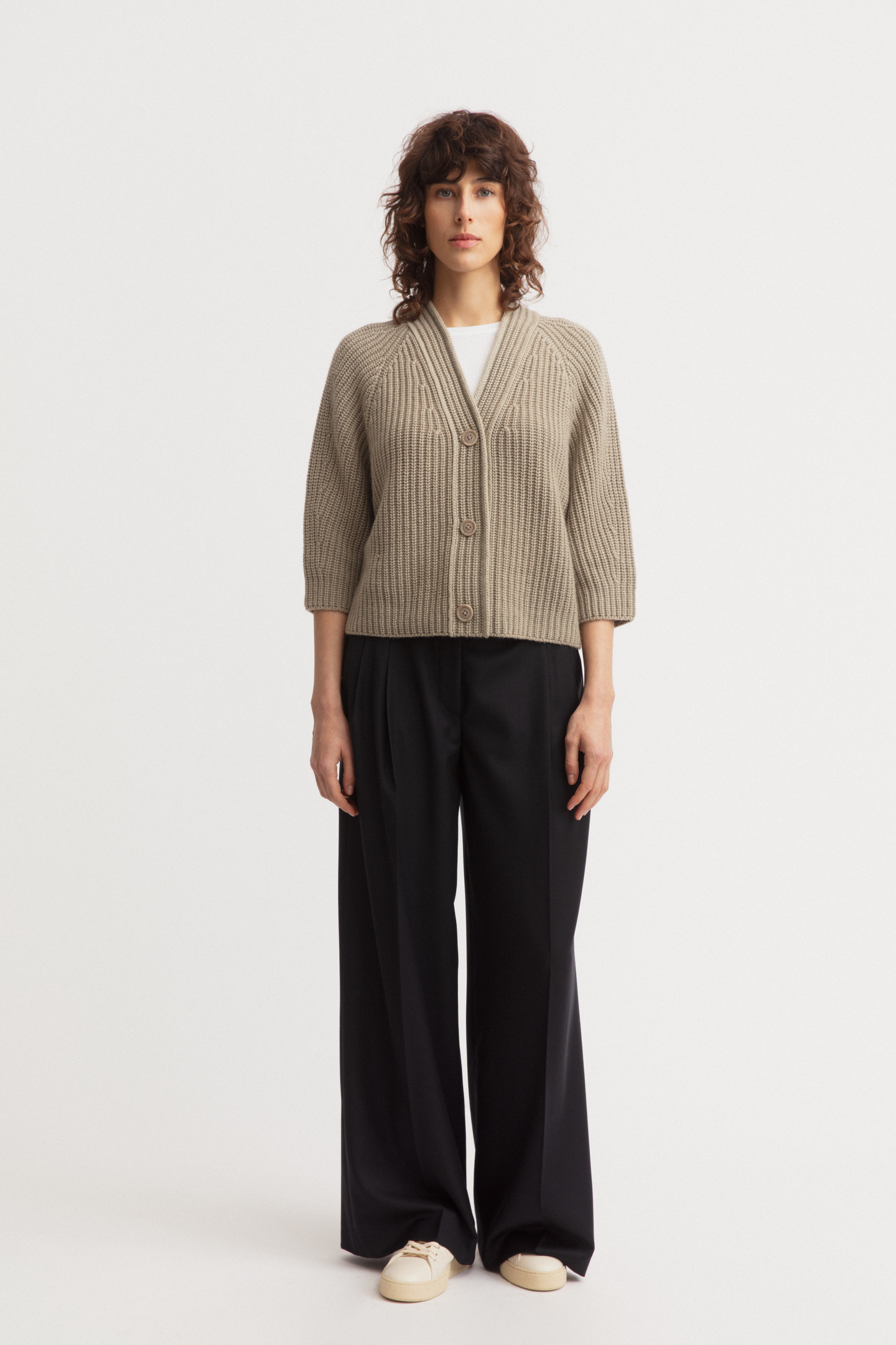 Stonewashed Cashmere Cardigan