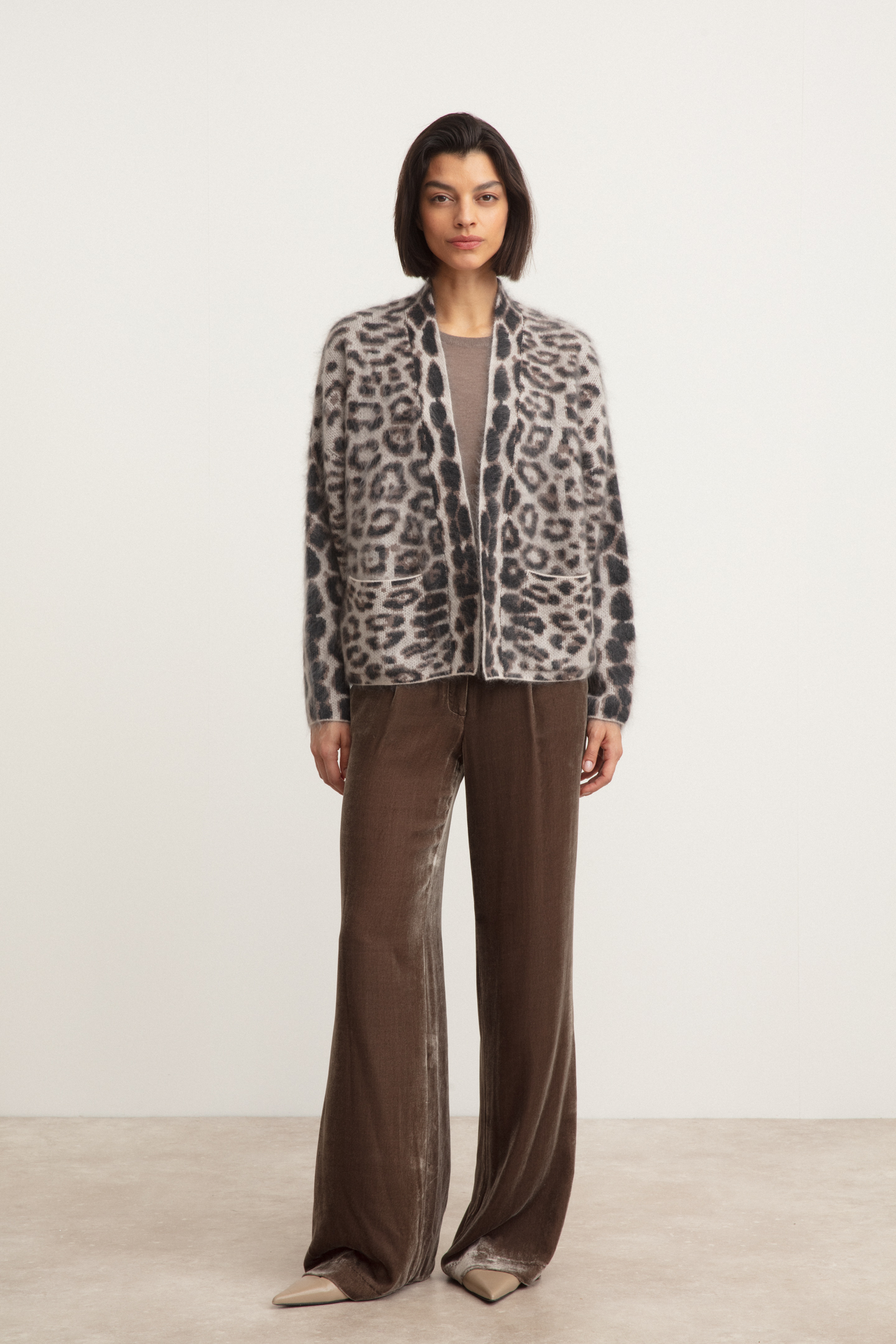 Brushed Cashmere Cardigan