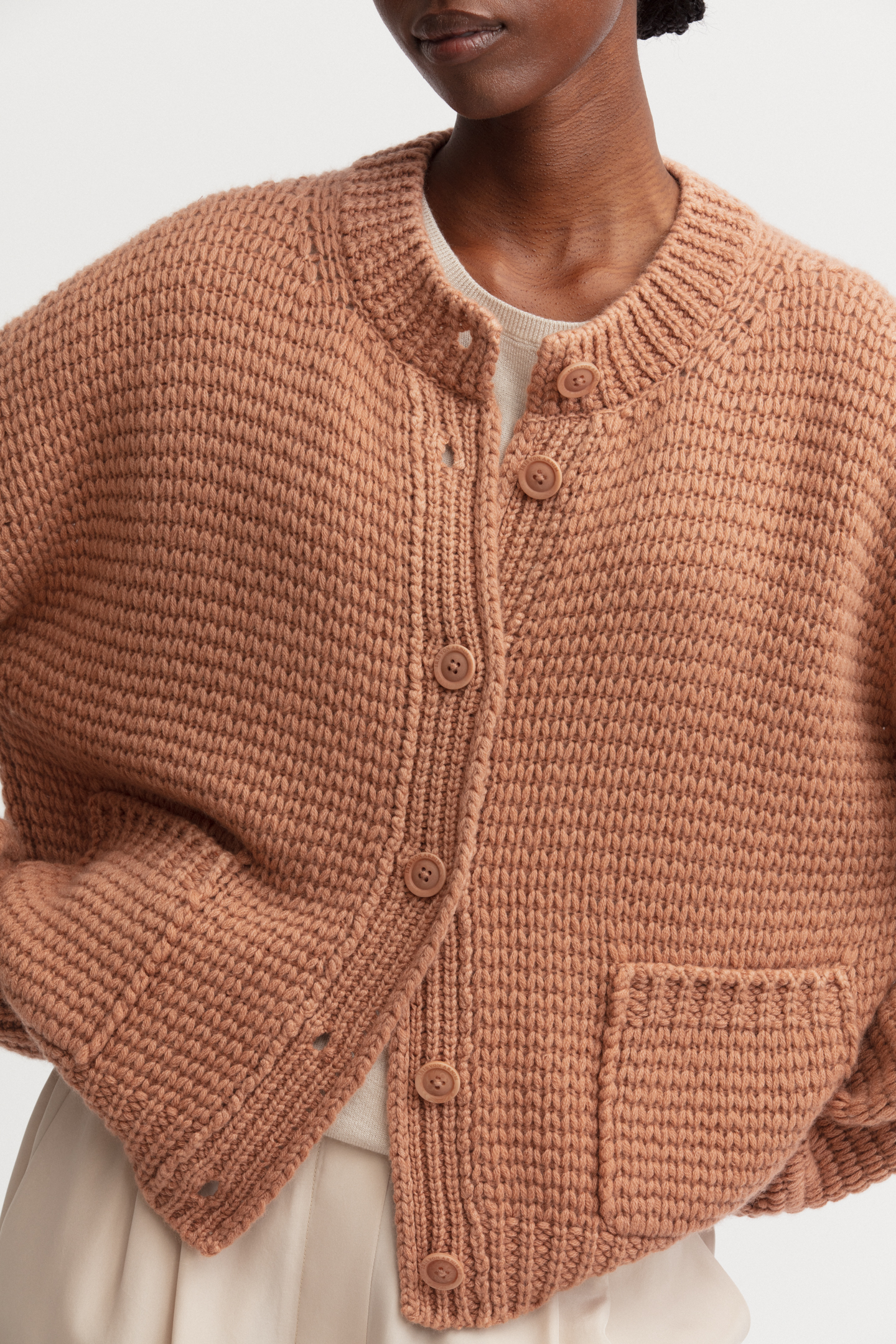 Stonewashed Cashmere Cardigan