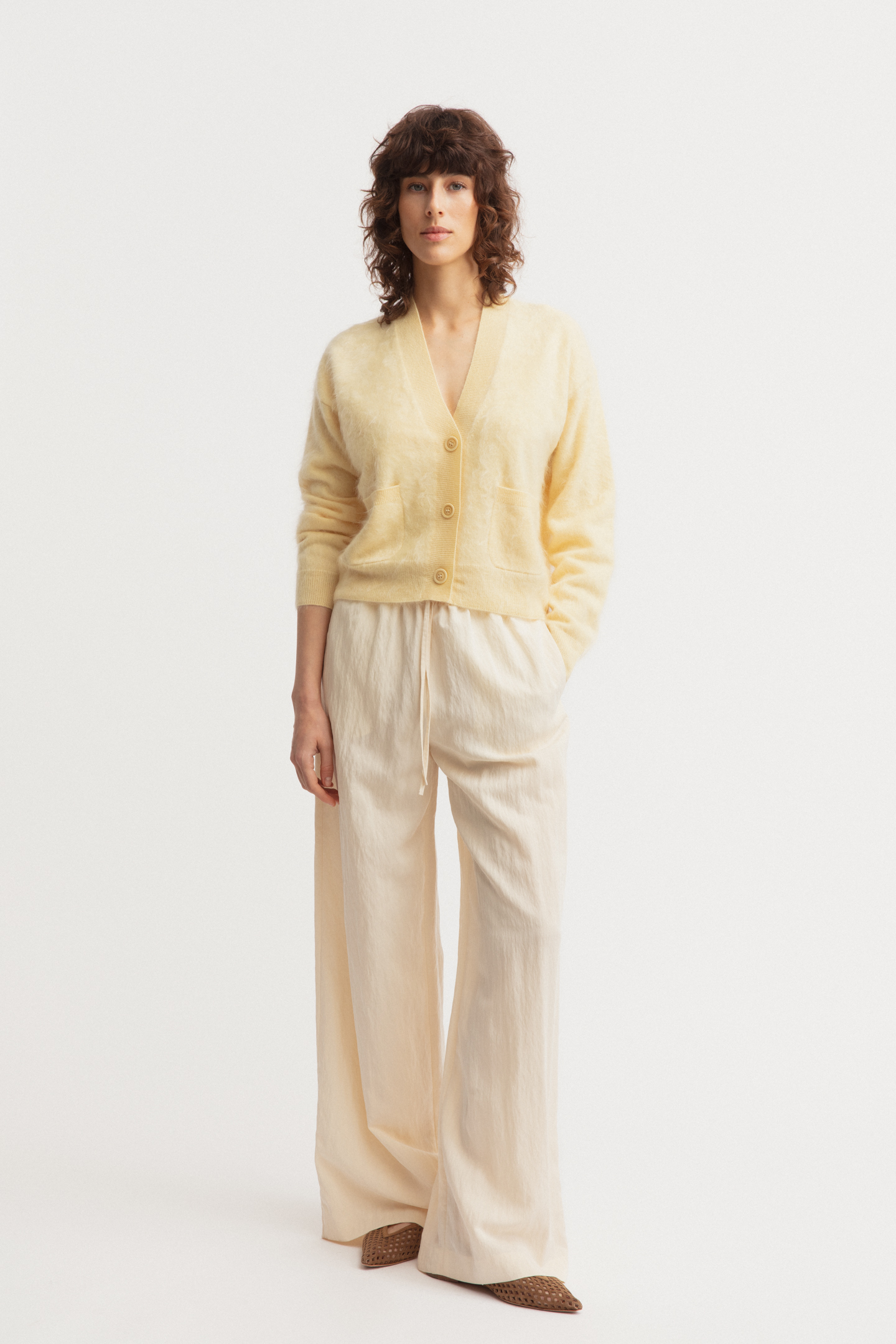 Brushed Cashmere Cardigan