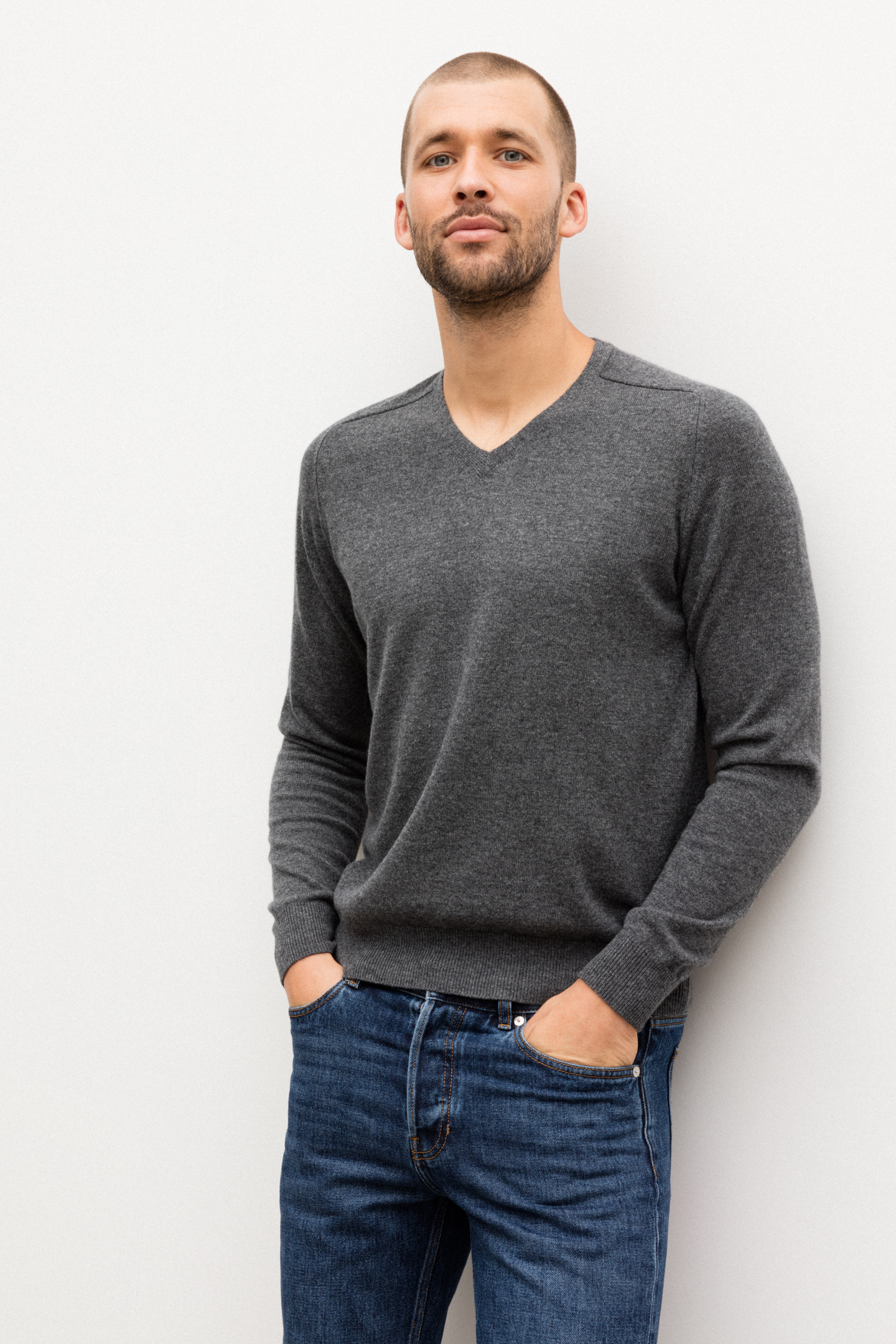 Cashmere V-Ausschnitt Pullover