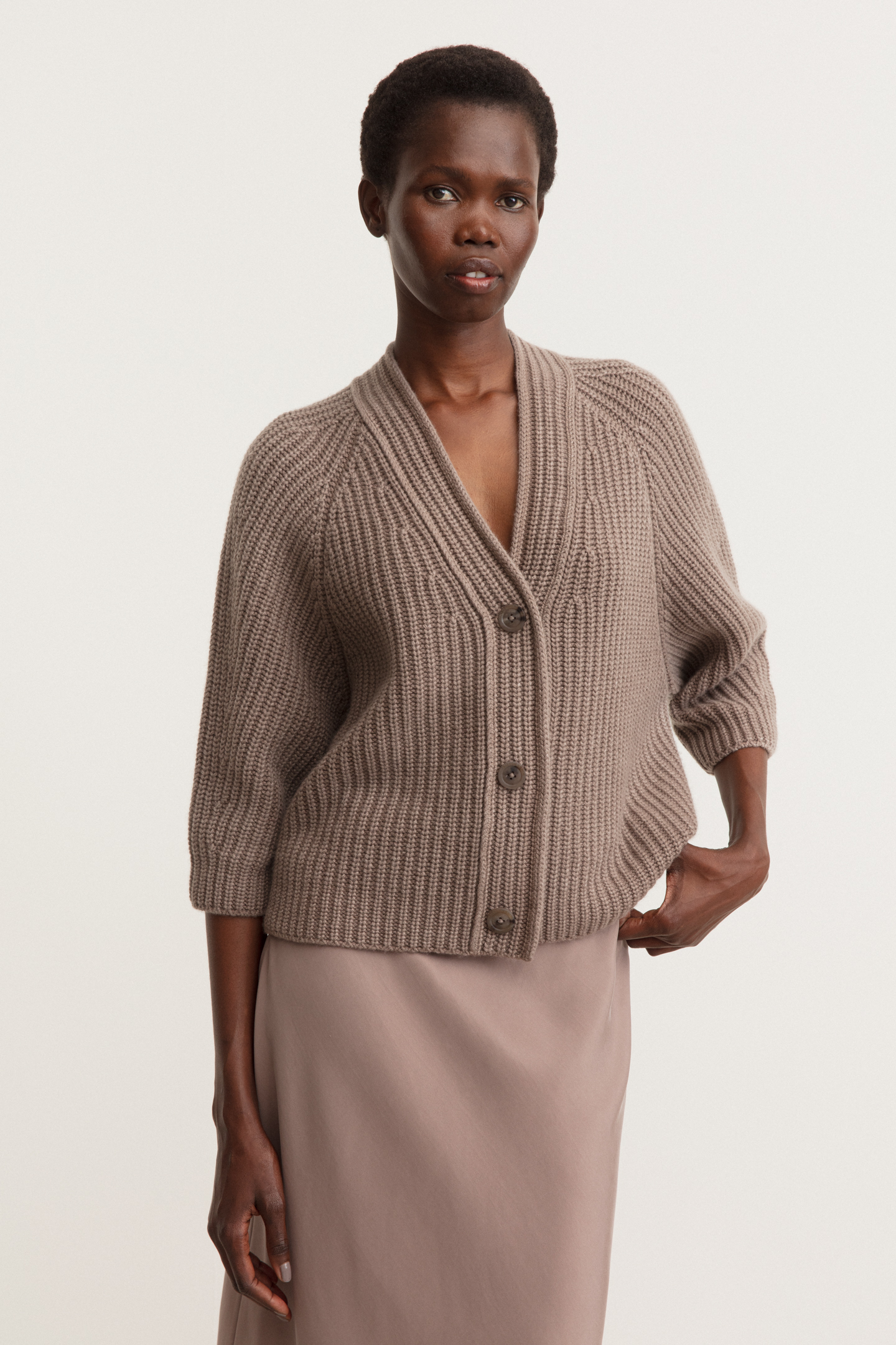 Stonewashed Cashmere Cardigan