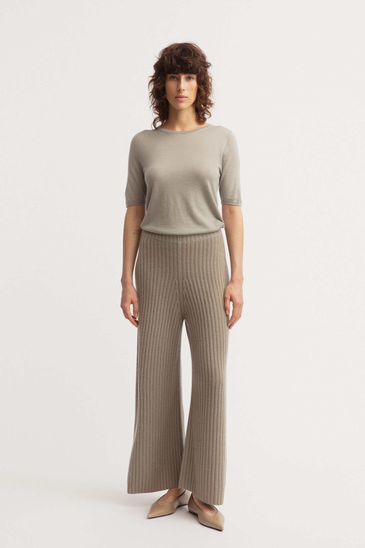 Stonewashed Cashmere Trousers