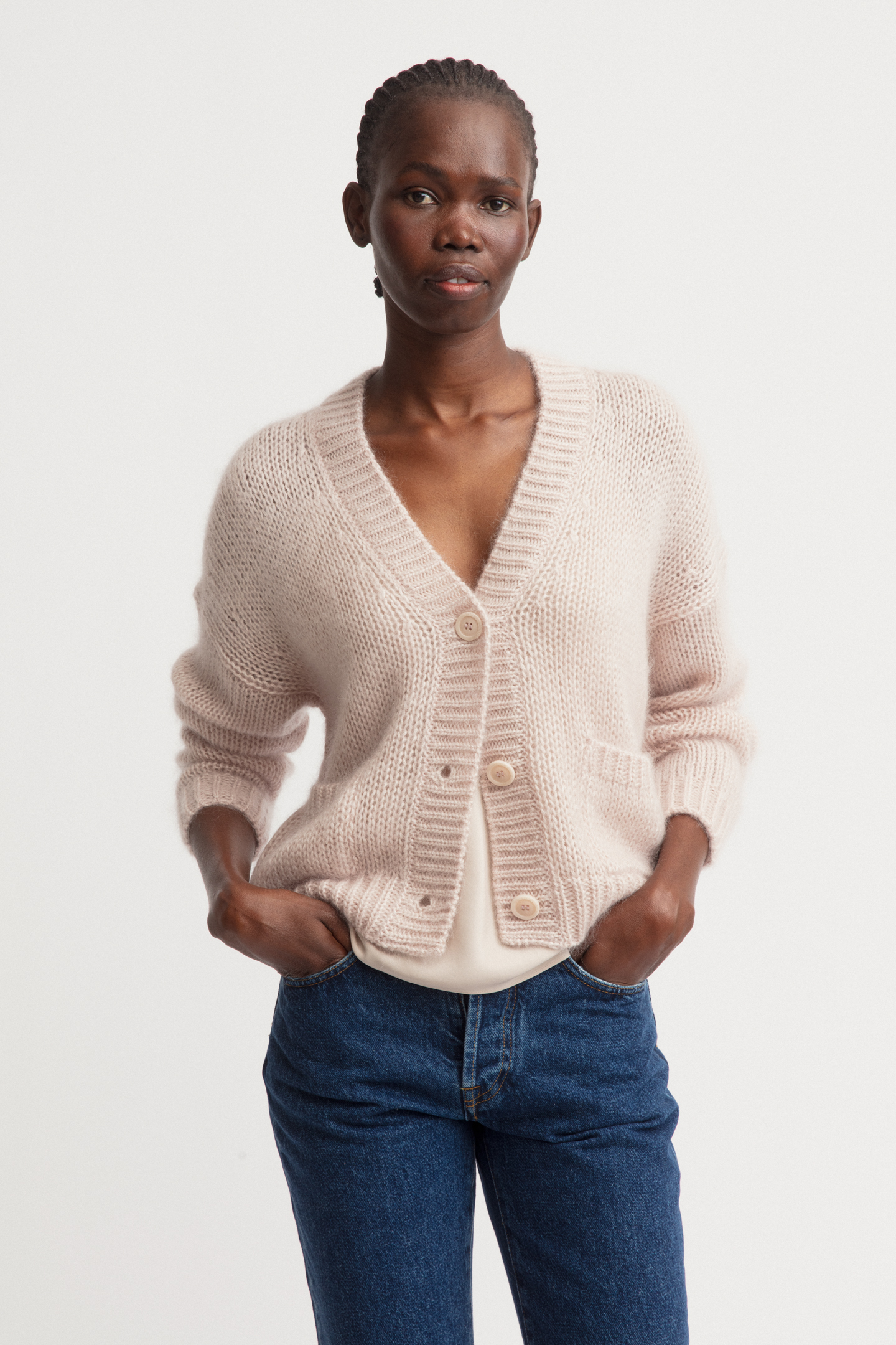 Mohair-Seide Cardigan