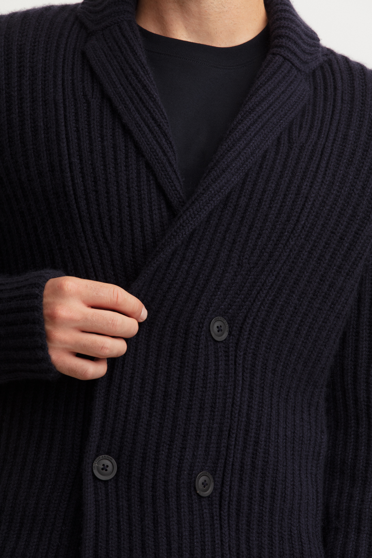 Stonewashed Cashmere Cardigan