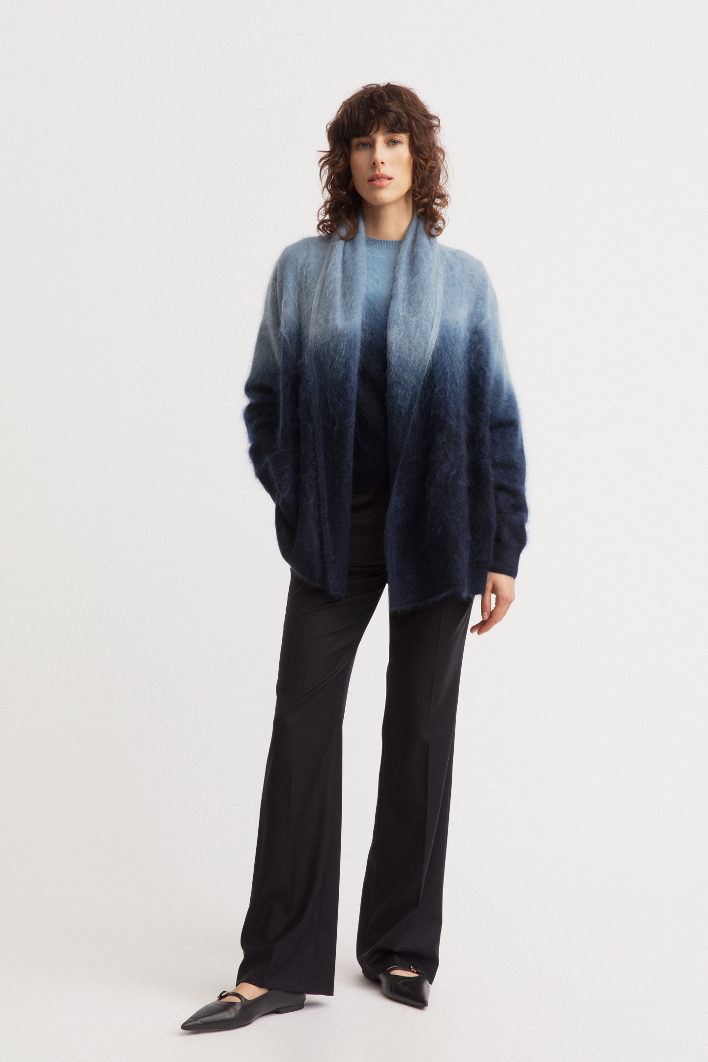 Brushed Cashmere Cardigan