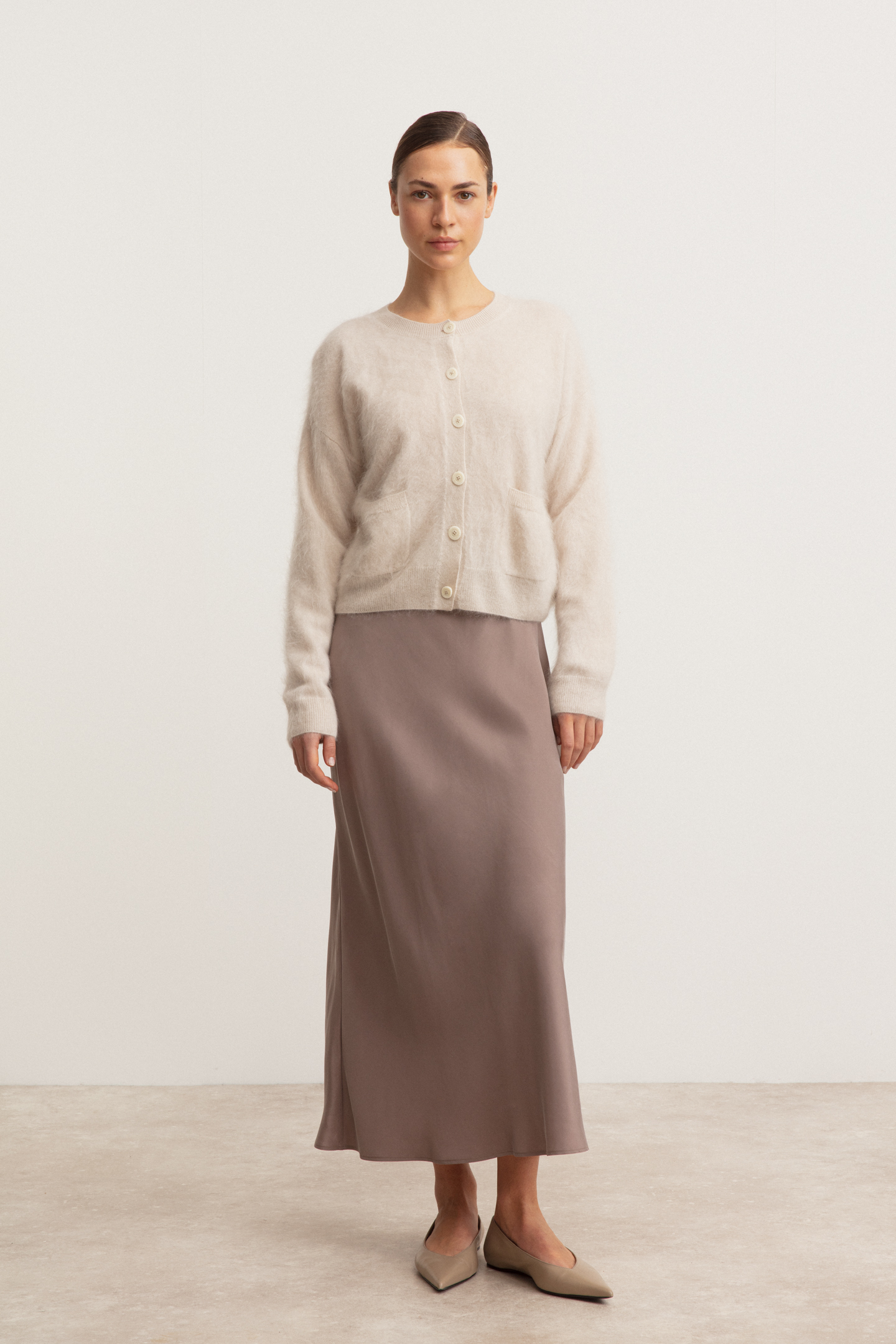 Brushed Cashmere Cardigan